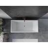 Mexen Vigo freistehende Badewanne 178,5 x 80 cm, weiß/schwarz, gebürsteter Messingüberlauf - 51251788075-65