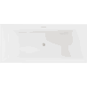 Mexen Vigo freestanding bathtub 178.5 x 80 cm, white/black, brushed nickel overflow - 51251788075-97