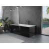 Mexen Vigo freistehende Badewanne 178,5 x 80 cm, weiß/schwarz, Abfluss gun gray gebürstet - 51251788075-66