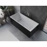 Mexen Vigo samostojeća kada 178,5 x 80 cm, bijela/crna, preljev brušeni nikal - 51251788075-97