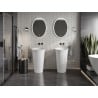 Mexen Nilda lavabo sur pied en composite 52 x 52 cm, blanc mat - 26555200