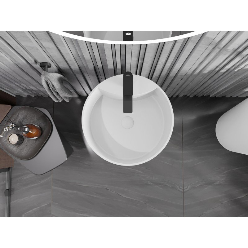 Mexen Onyx-02 ελεύθερα όρθιος νιπτήρας από συγκολλητό υλικό 45 x 45 cm, λευκό