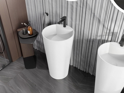 Mexen Onyx-02 lavabo independiente de conglomerado 45 x 45 cm, blanco mate - 26544500