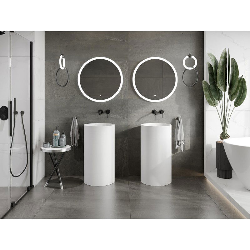 Mexen Ajax-01 lavabo independiente de conglomerado 45 x 45 cm, blanco mate - 26504500