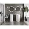 Mexen Ajax-01 freestanding washbasin made of conglomerate 45 x 45 cm, white matt - 26504500