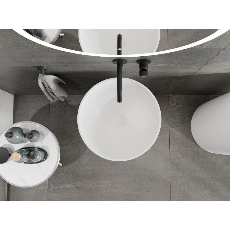Mexen Ajax-01 iseseisev valamu konglomeraadist 45 x 45 cm, valge matt - 26504500