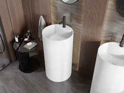 Mexen Ajax-02 freestanding basin made of conglomerate 45 x 45 cm, matte white - 26514500