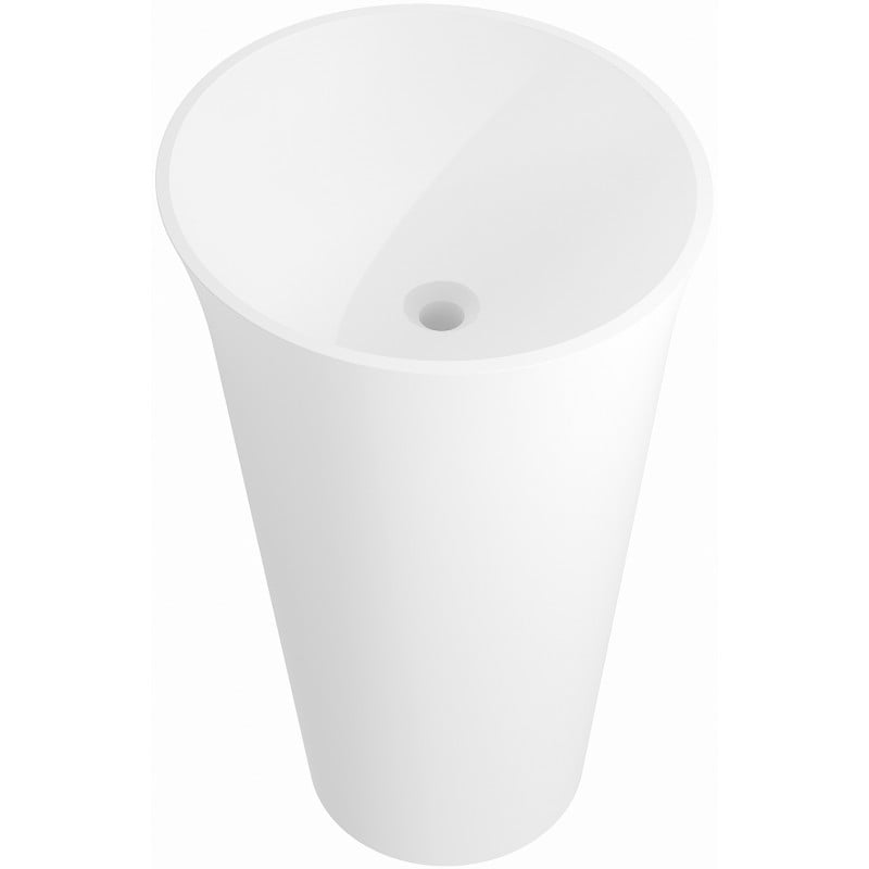 Mexen Nilda freistehendes Waschbecken aus Konglomerat 52 x 52 cm, weiß matt - 26555200