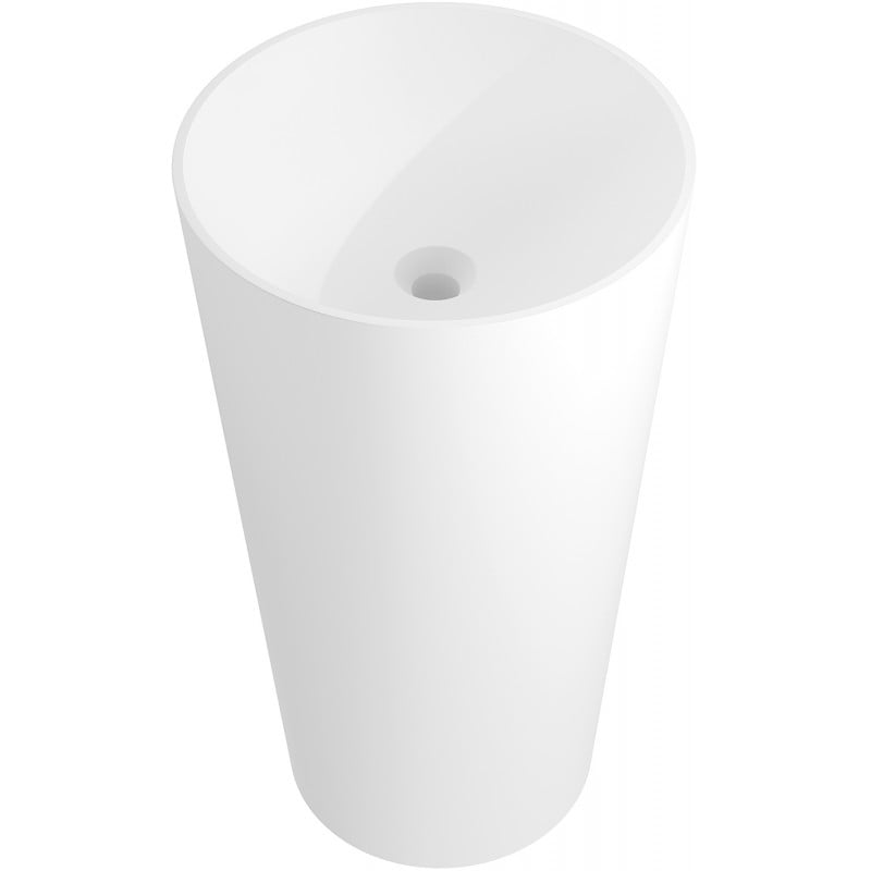 Mexen Onyx-03 lavabo independiente de conglomerado 45 x 45 cm, blanco mate - 26534500