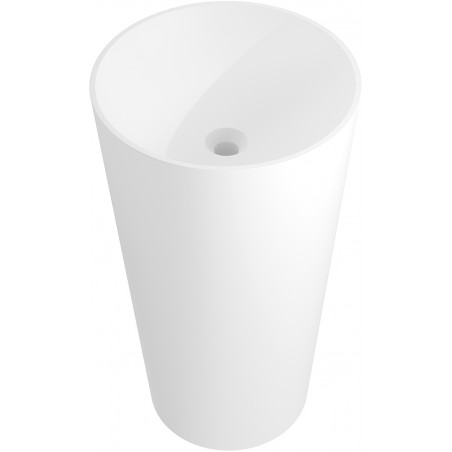 Mexen Onyx-03 lavabo a colonna in conglomerato 45 x 45 cm, bianco opaco - 26534500