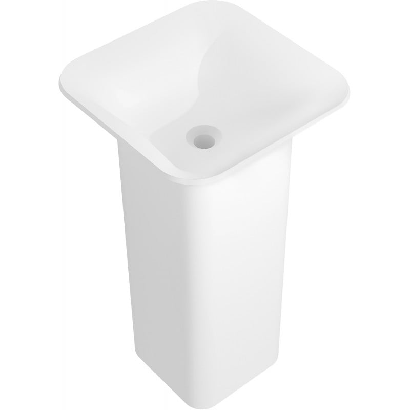Mexen Ria freistehendes Waschbecken aus Konglomerat 45 x 45 cm, weiß matt - 26584500