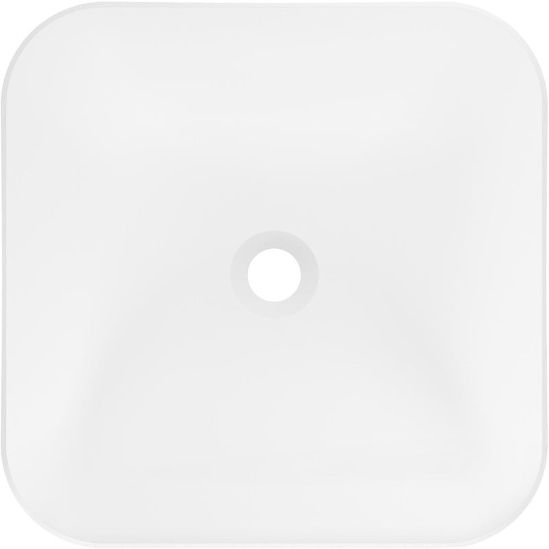 Mexen Ria freestanding washbasin made of conglomerate 45 x 45 cm, white matte - 26584500