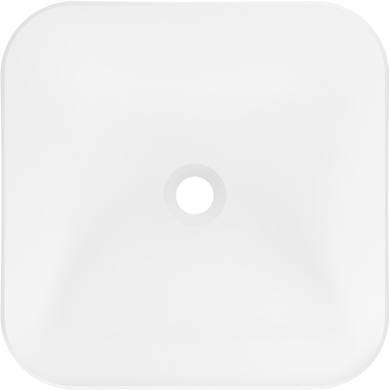Mexen Ria lavabo autoportante in conglomerato 45 x 45 cm, bianco opaco - 26584500