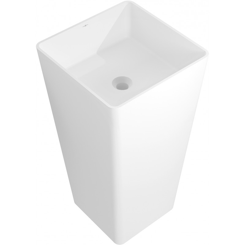Mexen Adora vrijstaande wastafel van composiet 45 x 45 cm, mat wit - 26564500