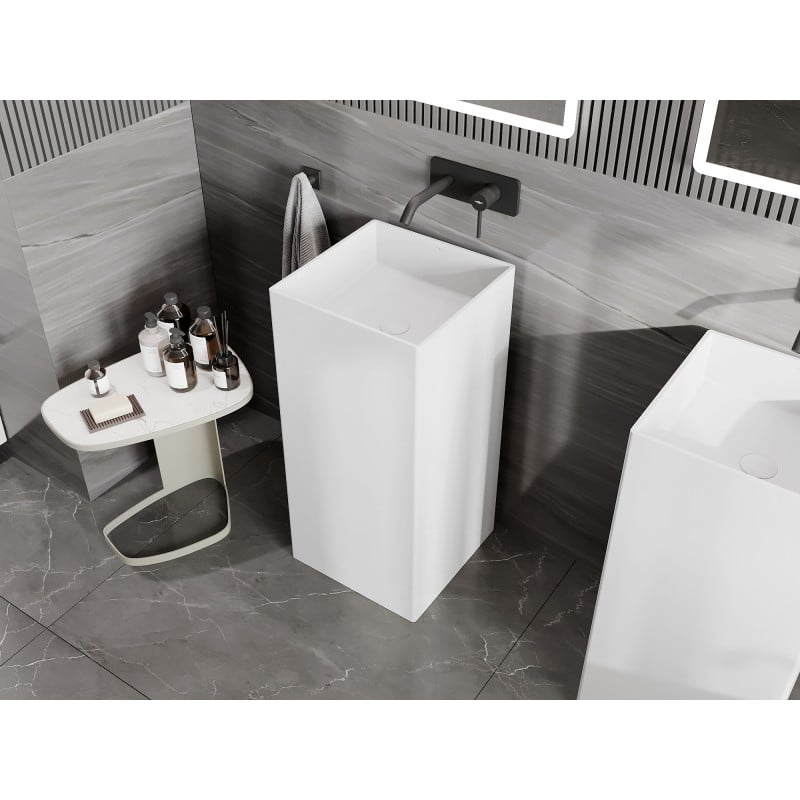 Mexen Xola-1 lavabo autoportant en conglomérat 40 x 40 cm, blanc mat - 26594000