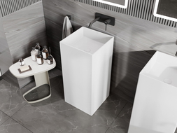 Mexen Xola-1 lavabo autoportant en conglomérat 40 x 40 cm, blanc mat - 26594000