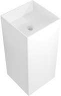 Mexen Xola-1 freistehendes Waschbecken aus Konglomerat 40 x 40 cm, weiß matt - 26594000
