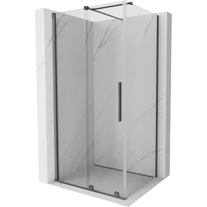 Mexen Velar cabine de douche coulissante 110 x 85 cm, transparent, gun metal - 871-110-085-01-95