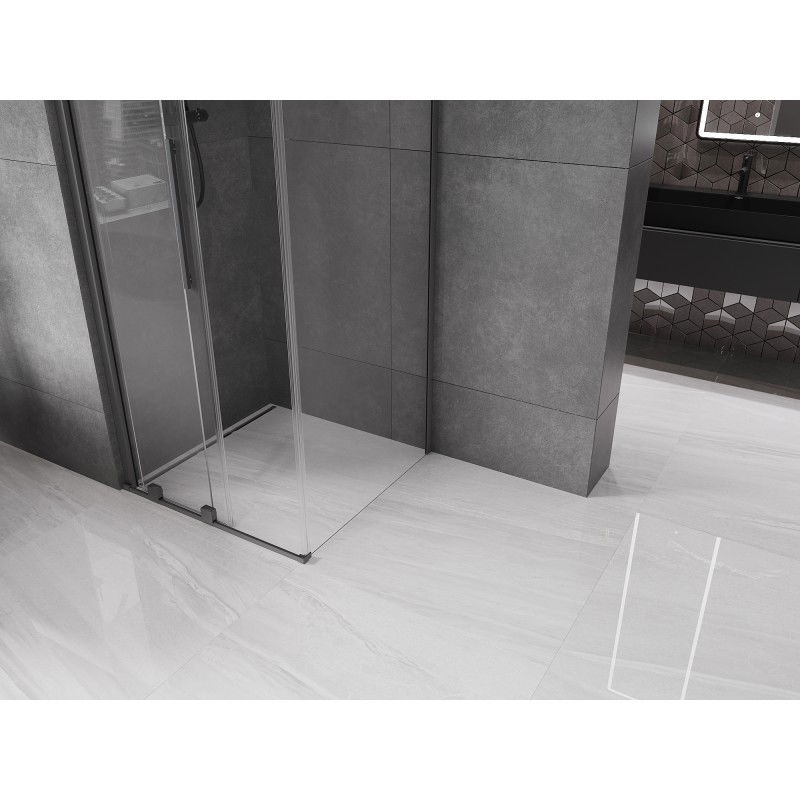 Mexen Velar συρόμενη καμπίνα ντους 120 x 120 εκ., διάφανη, gun metal - 871-120-120-01-95