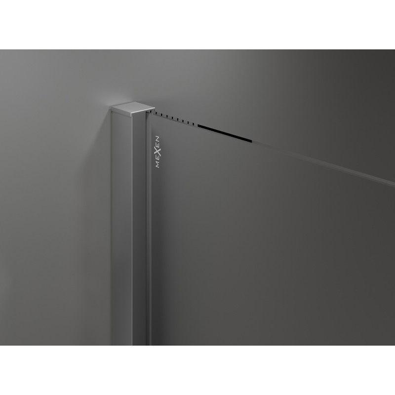 Mexen Velar lükandustega dušinurk 130 x 90 cm, läbipaistev, gun metal - 871-130-090-01-95