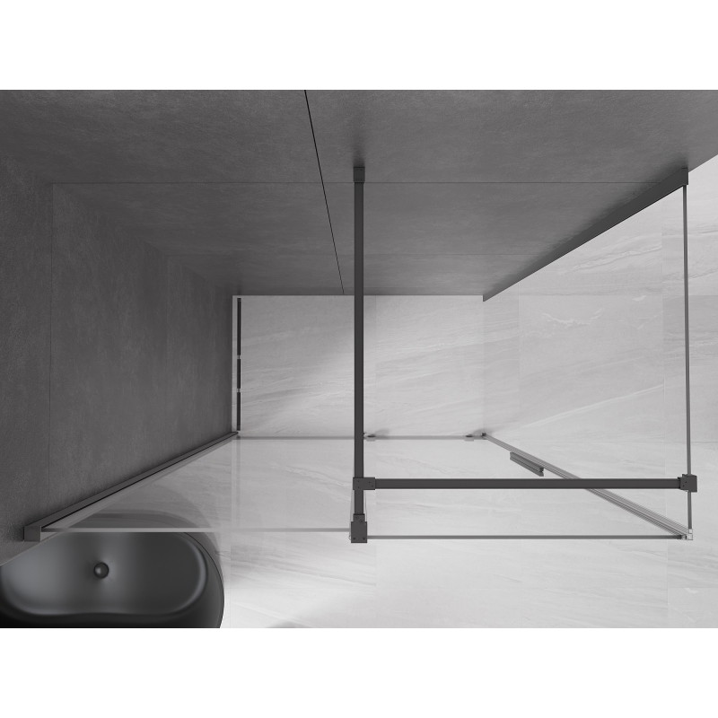 Mexen Velar lükand dušikabiin 140 x 70 cm, läbipaistev, gun metal - 871-140-070-01-95