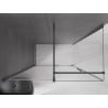 Mexen Velar lükand dušikabiin 140 x 70 cm, läbipaistev, gun metal - 871-140-070-01-95