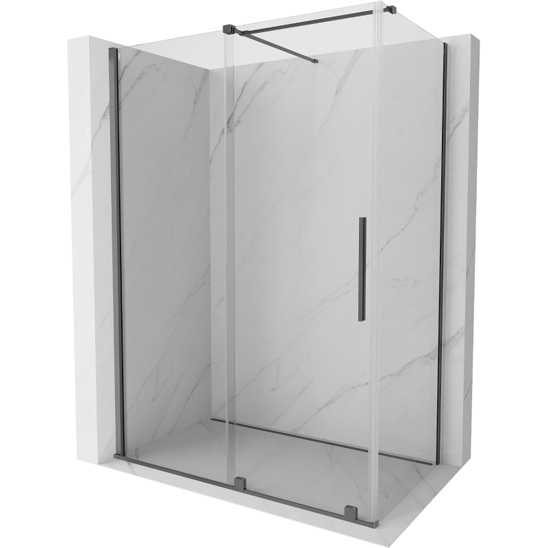 Mexen Velar kabina prysznicowa rozsuwana 150 x 85 cm, transparent, gun metal - 871-150-085-01-95