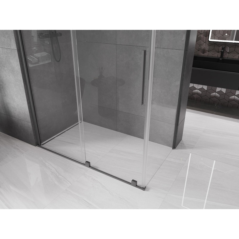Mexen Velar klizna tuš kabina 160 x 100 cm, prozirna, gun metal - 871-160-100-01-95