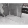 Mexen Velar klizna kabina za tuš s kliznim vratima 160 x 90 cm, prozirna, brušeni nikal - 871-160-090-01-97