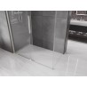 Mexen Velar klizna kabina za tuš s kliznim vratima 160 x 90 cm, prozirna, brušeni nikal - 871-160-090-01-97