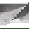 Mexen Velar Duschkabine, verschiebbar 140 x 70 cm, transparent, gebürstetes Nickel - 871-140-070-01-97
