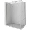 Mexen Velar schuifbare douchecabine 140 x 85 cm, transparant, geborsteld nikkel - 871-140-085-01-97