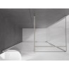Mexen Velar drsna tuš kabina 140 x 80 cm, prozorna, brušeni nikel - 871-140-080-01-97