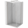 Mexen Velar schuifdouchecabine 90 x 70 cm, transparant, geborsteld nikkel - 871-090-070-01-97