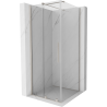 Mexen Velar sliding shower enclosure 90 x 90 cm, transparent, brushed nickel - 871-090-090-01-97