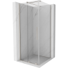 Mexen Velar schuifbare douchecabine 100 x 100 cm, transparant, geborsteld nikkel - 871-100-100-01-97