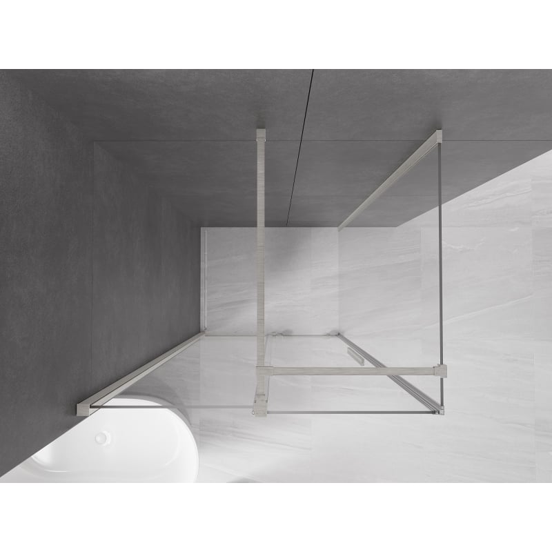 Mexeni Velar liuguksega dušikabiin 110 x 70 cm, läbipaistev, harjatud nikkel - 871-110-070-01-97