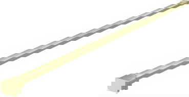 Mexen eenvoudige steun voor douchewand 6-8 mm, geborsteld goud - 800-01-55