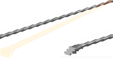 Mexen gerader Halter für Duschwand 6-8 mm, gebürstetes Kupfer - 800-01-65