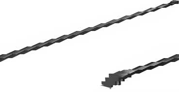 Mexen Gerader Halter für Duschwand 6-8 mm, Schwarz - 800-01-70