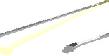 Mexen eenvoudige steun voor douchewand 6-8 mm, goud - 800-01-50