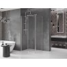 Mexen Velar klizna tuš-kabina 130 x 90 cm, prozirna, brušeni nikal - 871-130-090-01-97
