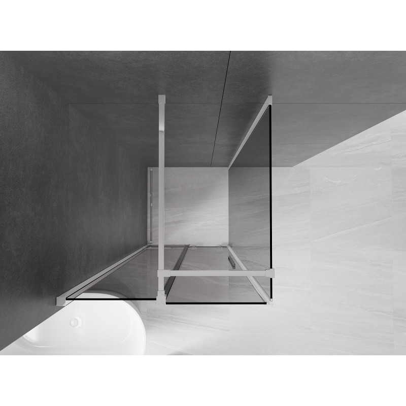 Mexen Velar lükand dušikabiin 100 x 100 cm, grafiit, kroom - 871-100-100-41-01