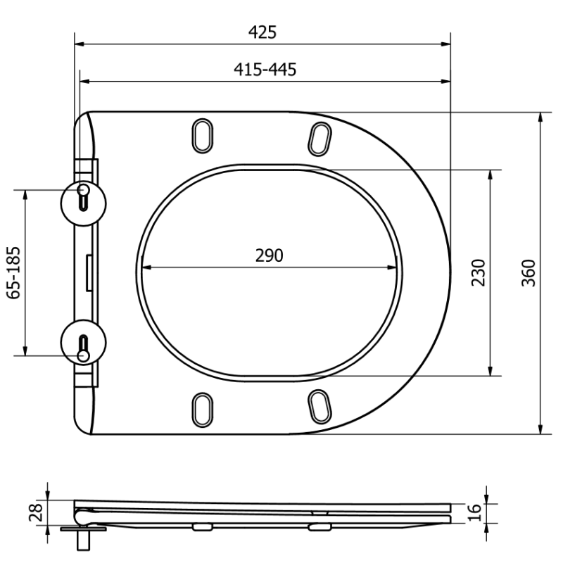 Mexen slim soft-closing toilet seat, duroplast, cappuccino matte - 39740064