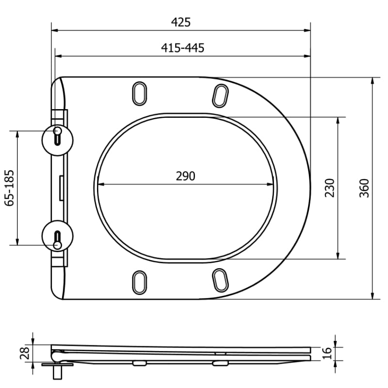 Mexen aeglaselt sulguv slim iste, duroplast, hall-sinine matt - 39740069
