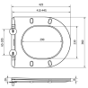 Mexen slow-closing slim toilet seat, duroplast, white gloss - 39224000