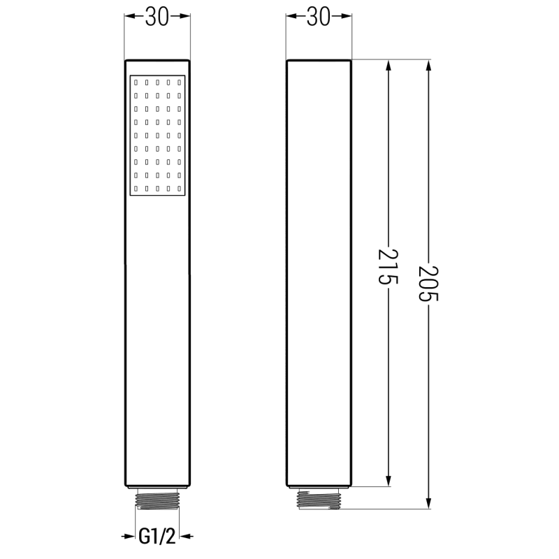 Mexen R-77 Duschgriff 1-funktional, Chrom - 79577-00
