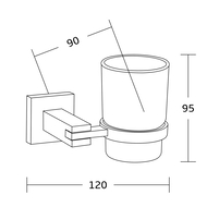 Mexen Vane vaso para cepillos de dientes, cromo - 7020938-00