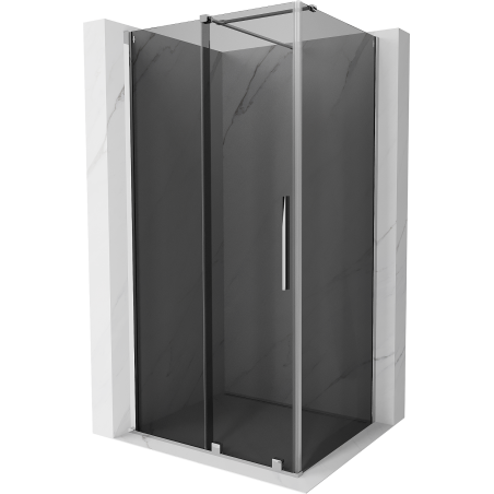 Mexen Velar Duschkabine verschiebbar 100 x 75 cm, Graphit, Chrom - 871-100-075-41-01