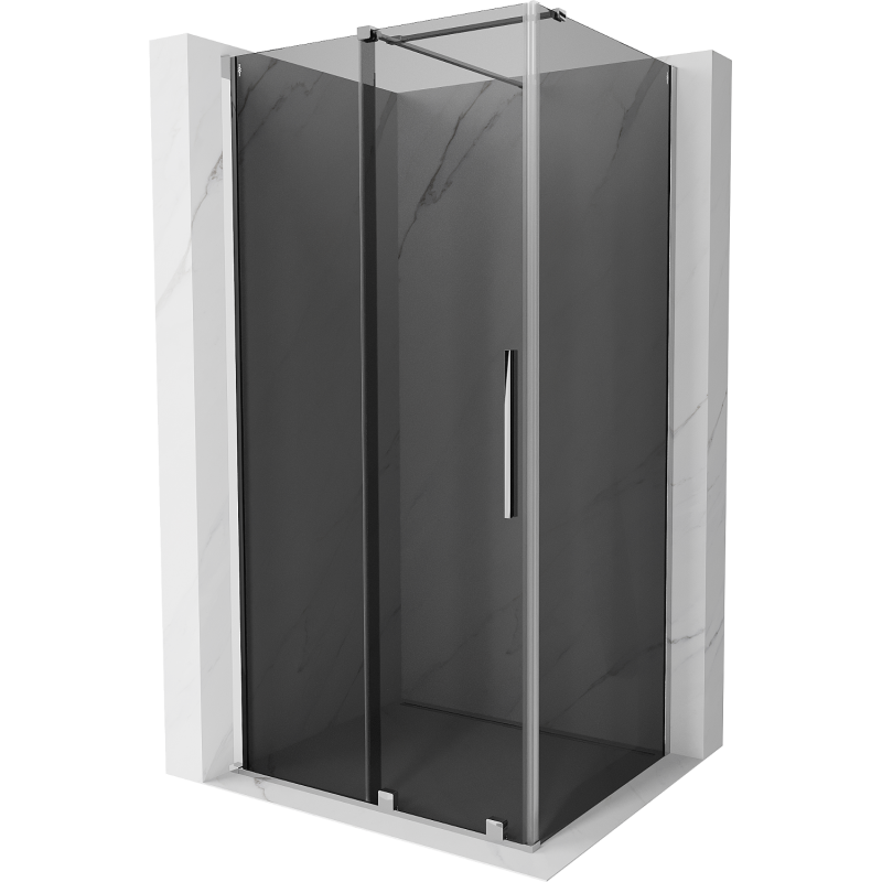 Mexen Velar schuifdouchecabine 100 x 85 cm, grafiet, chroom - 871-100-085-41-01